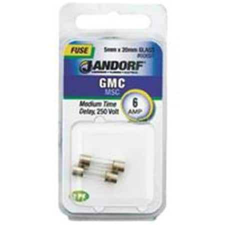 Jandorf Medium-Voltage Fuse, 6A, Time-Delay, Cylindrical 3398617